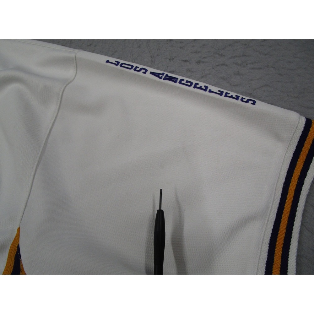 Vintage Pro Champ Los Angeles Basketball Mens 2XL White Snap Front Warm Up 90s - Picture 7 of 12
